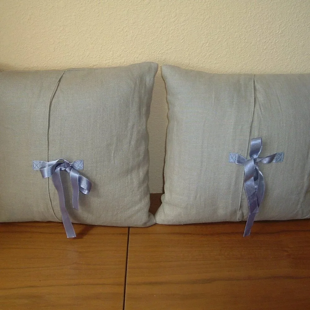 Pottery Barn PAIR Linen NEST pillows Bird's nest, Spring, Home Decor 10